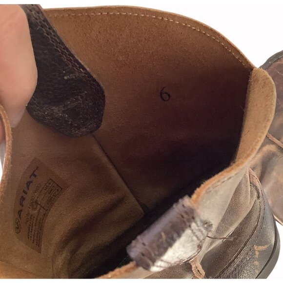 Ariat Men's Rambler Western Boots Size 6 Leather Work Square-Toe - Picture 9 of 9